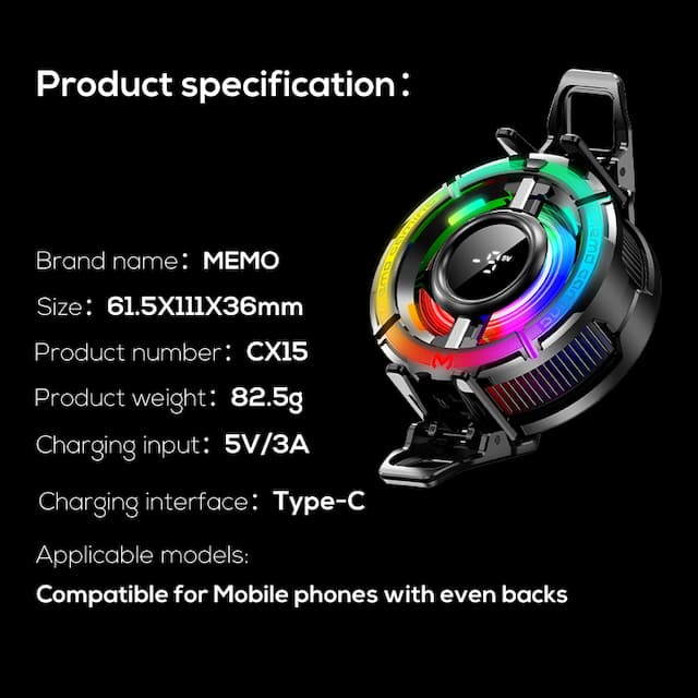 Memo CX15 Mobile phone cooler