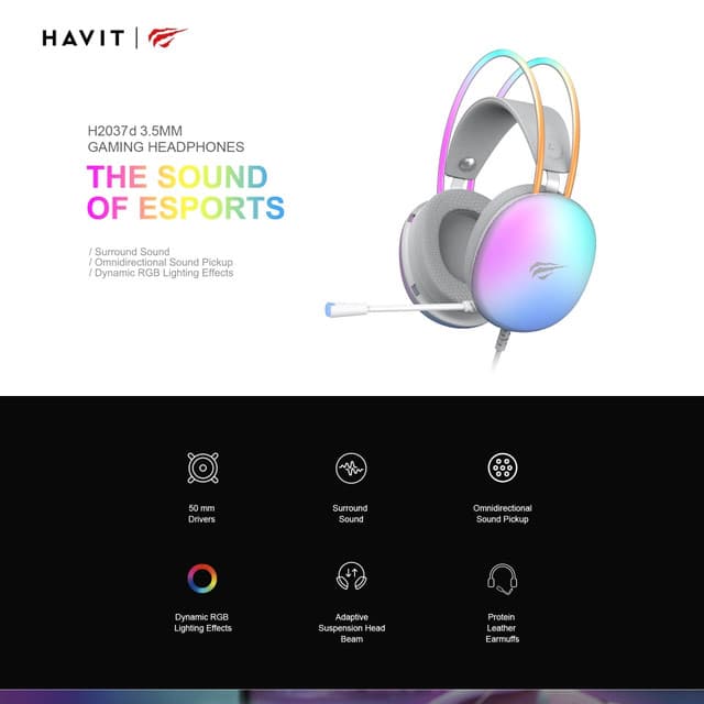 HAVIT H2037D GAMENOTE Gaming Headset With Mic K2-H9011