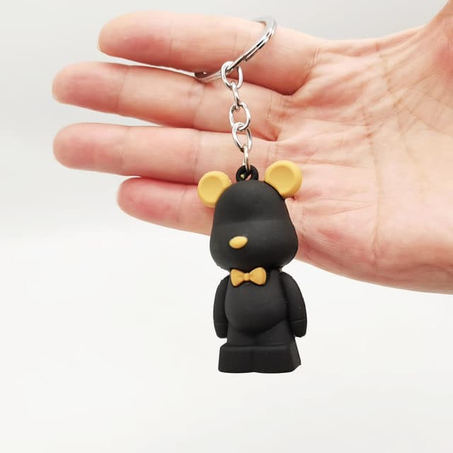 Cute Cartoon Key Ring Charm Popobe Bear Resin Car Key Ring Mobile Phone Accessories Gift