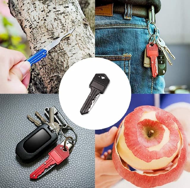 Key Ring Tools Kitchen Knife Folding Peeler Pocket cutter (2 inches) Tools