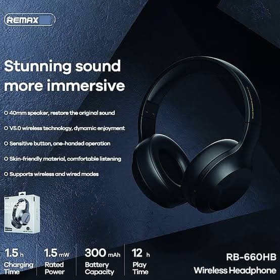 REMAX RB-660HB Stereo Wireless Bluetooth Headset L1-H9003