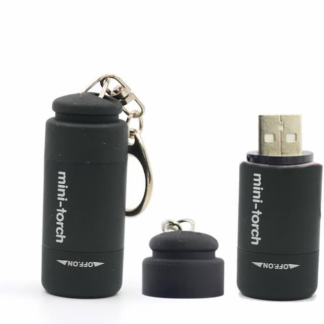 Mini Flashlight Portable Pocket Torch Key Ring DIY Tool for Home