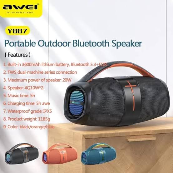 Awei Y887 Portable Bluetooth Outdoor Speaker
