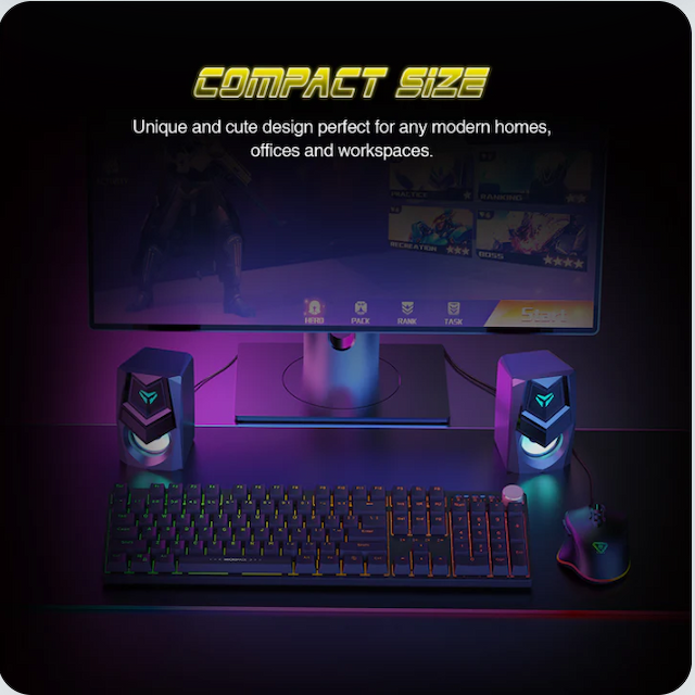 Micropack GS-02 Wired Rainbow Gaming Speaker