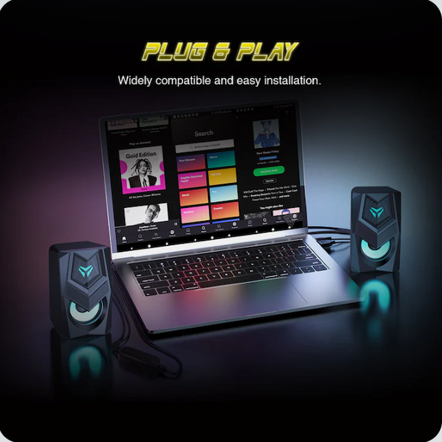 Micropack GS-02 Wired Rainbow Gaming Speaker