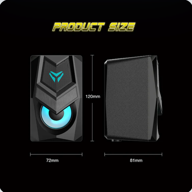 Micropack GS-02 Wired Rainbow Gaming Speaker