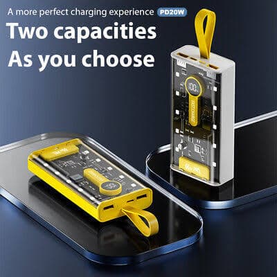 Transparent power bank 10000mah