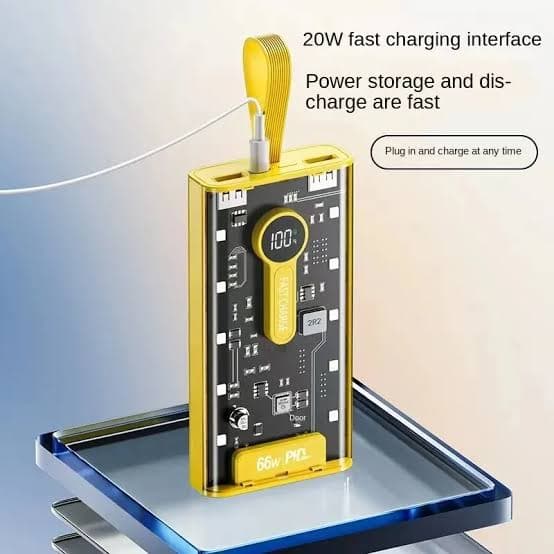 Transparent power bank 10000mah