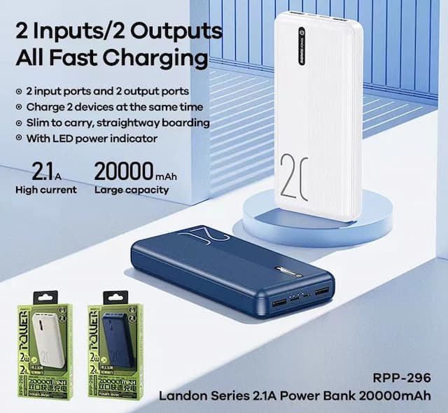 Remax RPP-296 20000mAh power bank from the Landon series