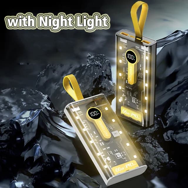 Transparent power bank 20000mah