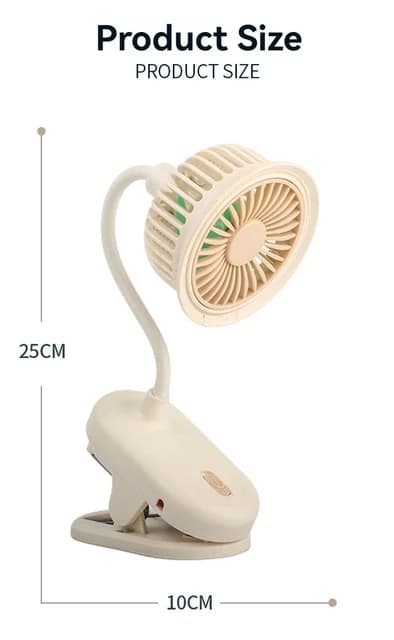 Mini Clip-On Fan Car Desktop Charging Fan Foldable S14-F1204