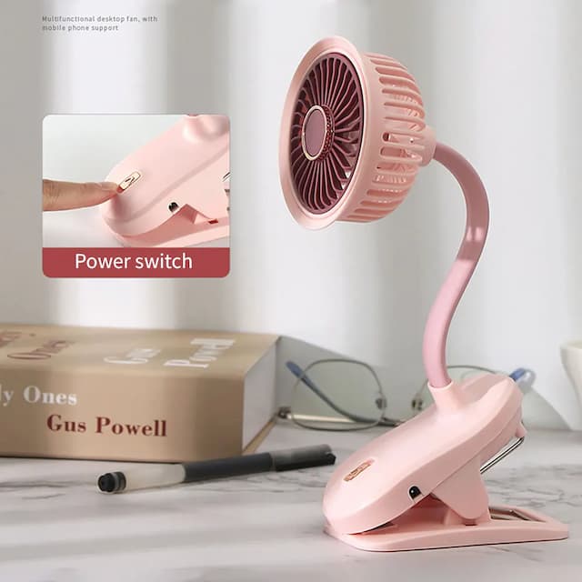 Mini Clip-On Fan Car Desktop Charging Fan Foldable S14-F1204