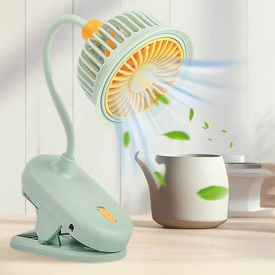 Mini Clip-On Fan Car Desktop Charging Fan Foldable S14-F1204