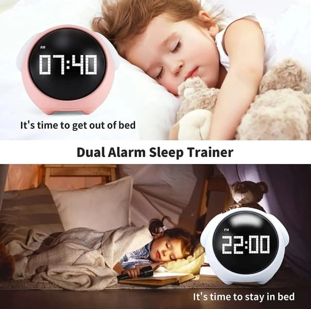 Cute Night Light Expression Multi Function LED Pixel Alarm Clock