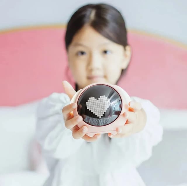 Cute Night Light Expression Multi Function LED Pixel Alarm Clock
