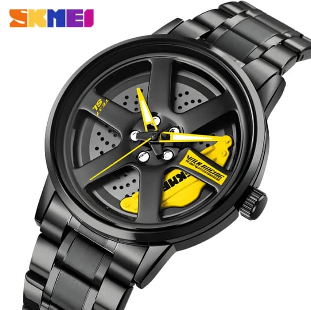 SKMEI 1787 Rotation Wheel Stainless Steel Watch for Men
