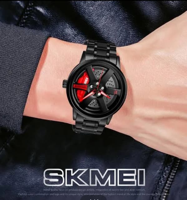 SKMEI 1787 Rotation Wheel Stainless Steel Watch for Men