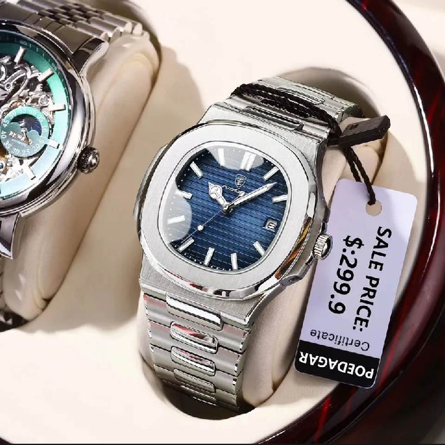POEDAGAR Luxury Watch Business Waterproof Male Clock
