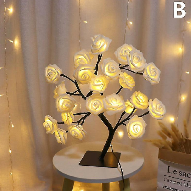 24 LED Rose Flower Tree Lamp