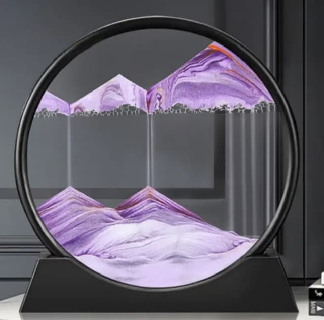 Creative 3D Moving Sand Art Hourglass Flowing Quicksand, Deep Sea, Sandscape Mountain Painting Office Home Decor Gift