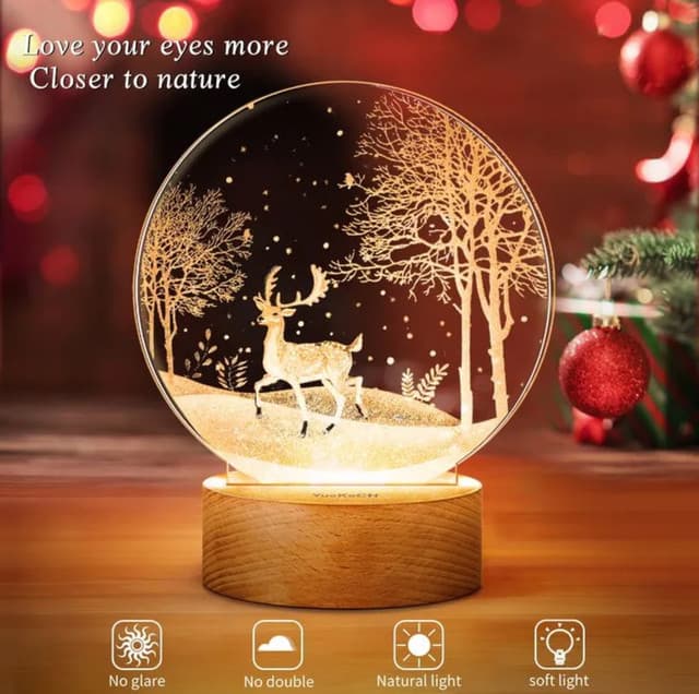 3D deer lamp
