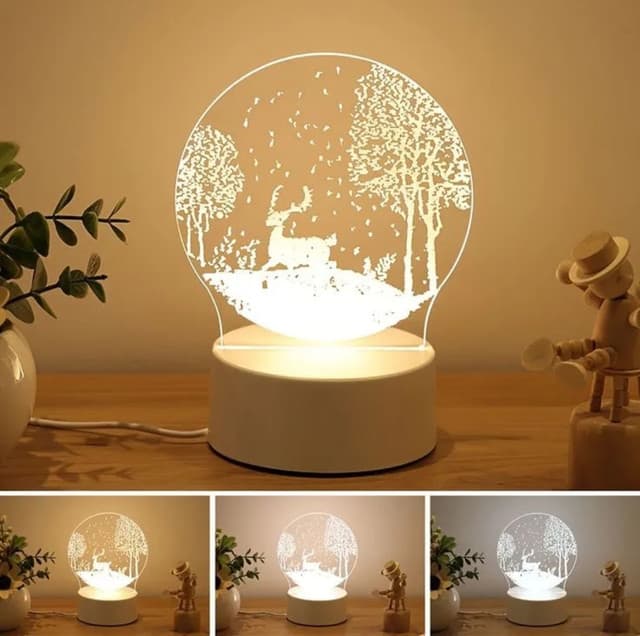 3D deer lamp