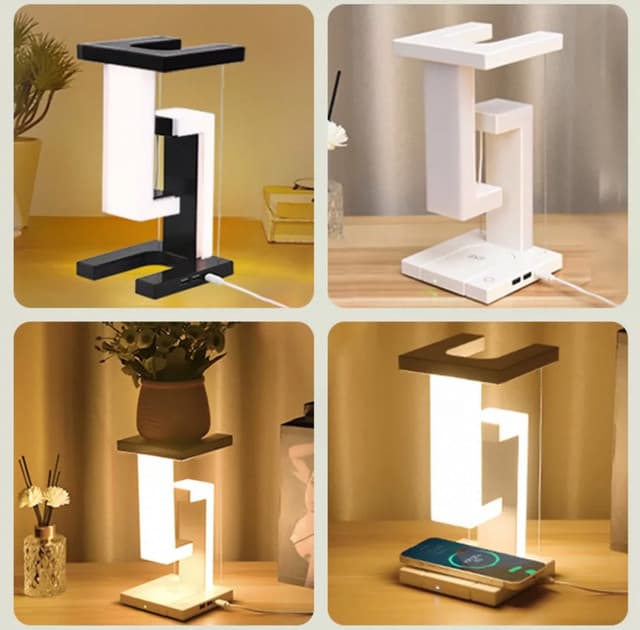 Anti-Gravity LED Desk Lamp with Wireless Charger
