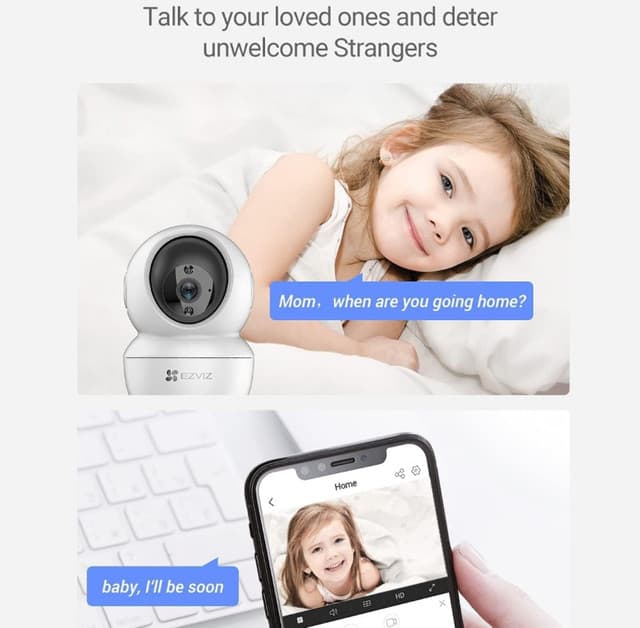 EZVIZ CS-H6C 1080P 360° Pan & Tilt Smart Home Security Camera