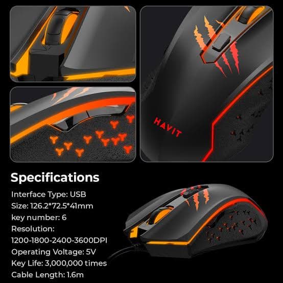 Havit HV-MS1027 USB Gaming Mouse