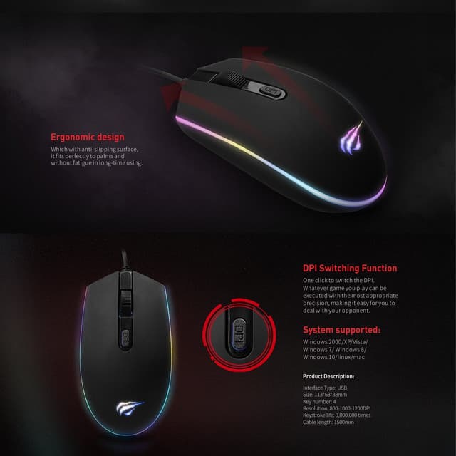 Havit HV-MS1003 RGB Backlit Gaming Mouse