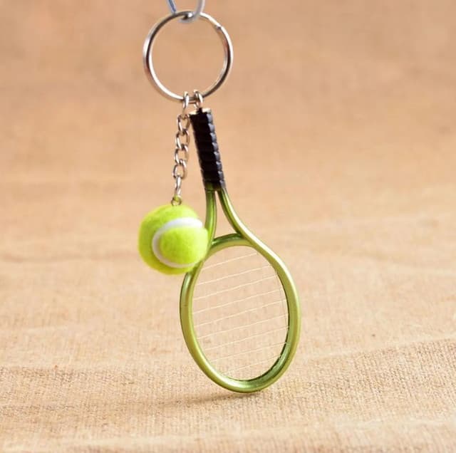 Tennis Racket Ball Key Chain Key Ring pendants Holder necklace Gift keychain for sports Car