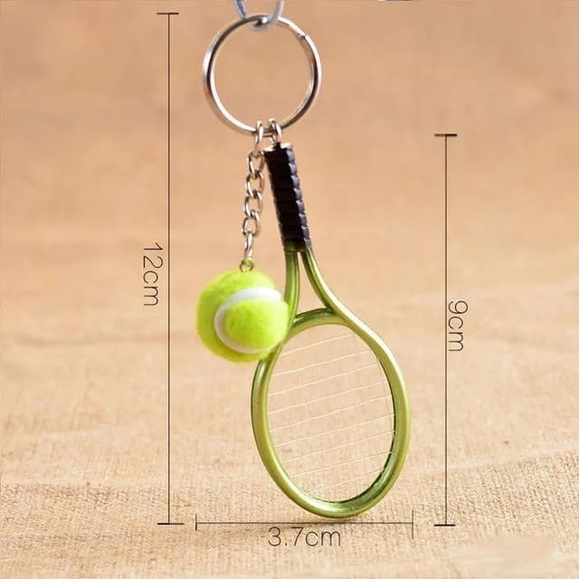 Tennis Racket Ball Key Chain Key Ring pendants Holder necklace Gift keychain for sports Car
