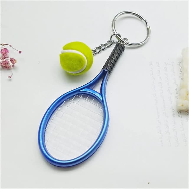 Tennis Racket Ball Key Chain Key Ring pendants Holder necklace Gift keychain for sports Car