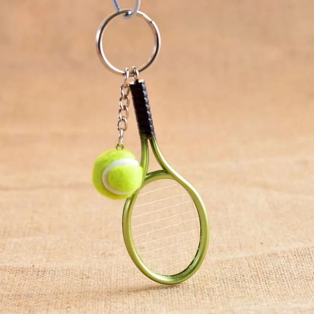 Tennis Racket Ball Key Chain Key Ring pendants Holder necklace Gift keychain for sports Car
