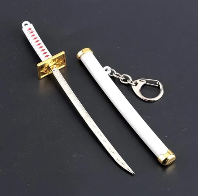 Japanese Demon Slayer Dragon Sord Toy Keychain Showpiece Katana (Not Sharp) Showpiece Key chain Ring Plastic + Cover + Display Stand for Showpiece Gift