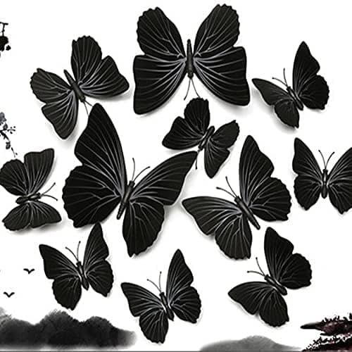 black butterfly wall sticker (242pic)