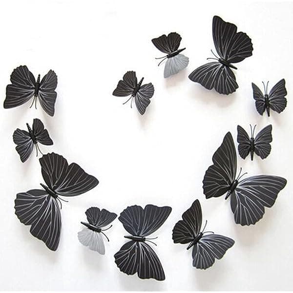 black butterfly wall sticker (242pic)