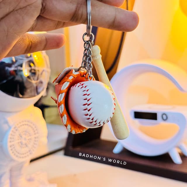 Base Ball Key Ring