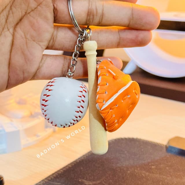 Base Ball Key Ring