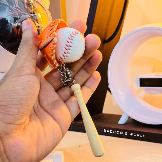 Base Ball Key Ring