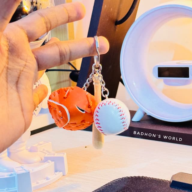 Base Ball Key Ring