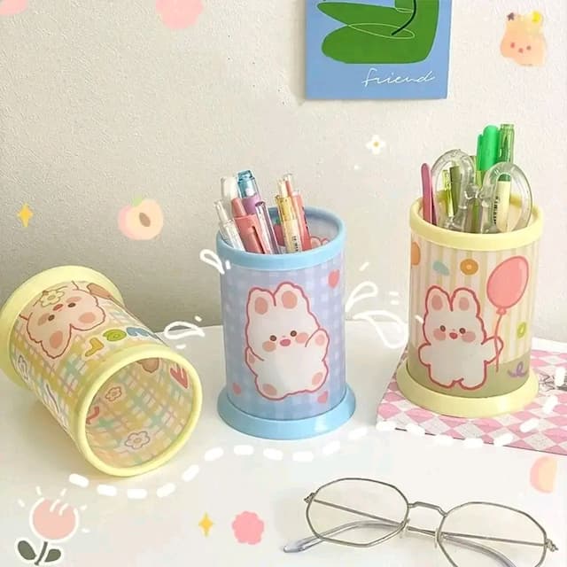 Cute Cartoon Pencil Holder Cute Pen Holder Stands Desk Organizer Accessories For Girls Gift