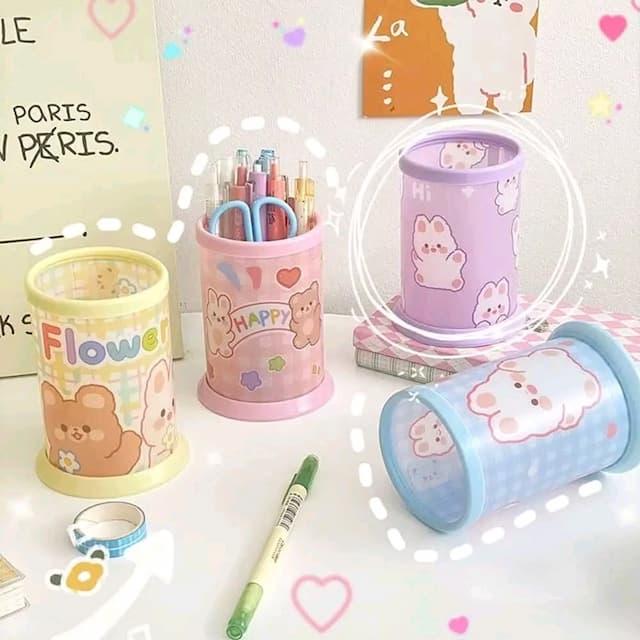 Cute Cartoon Pencil Holder Cute Pen Holder Stands Desk Organizer Accessories For Girls Gift