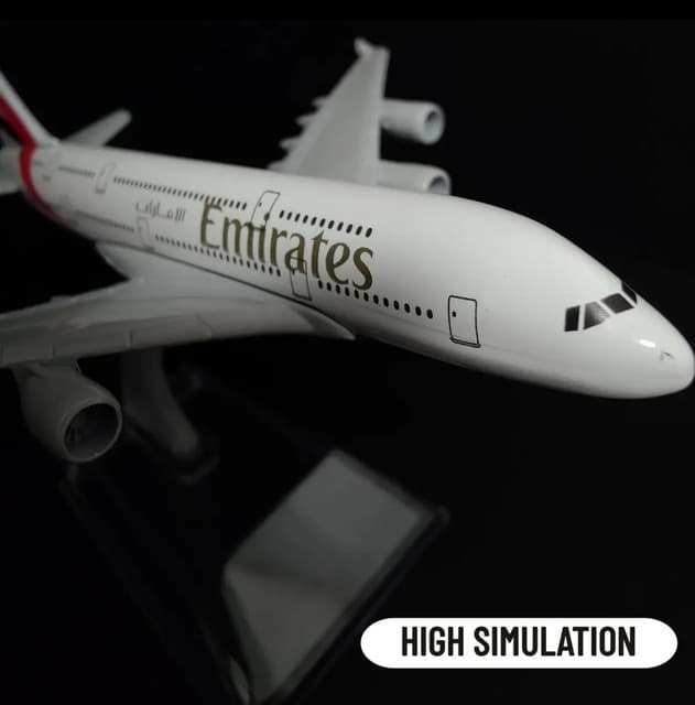 Model Aircraft Metal Replica Airplane Emirates A380 Aviation Plane for Gift Show piece (1:450)
