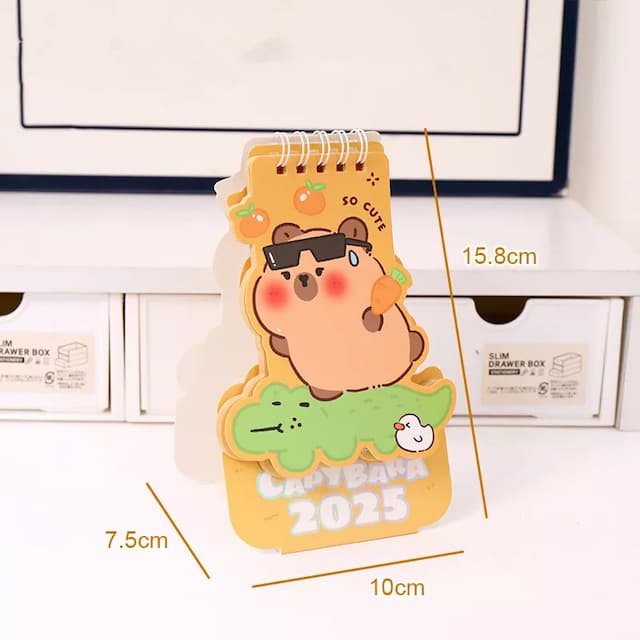 Mini Cute Aline Calender Cartoon Pattern Portable Calendar 2025