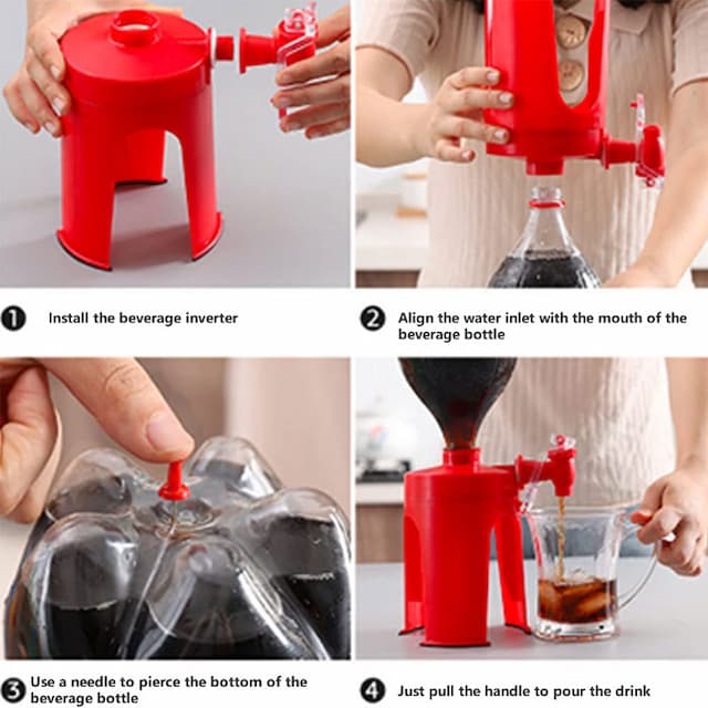 Household Portable Drinking Dispenser Juice Cola Soda Beverage Dispenser