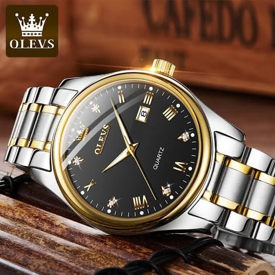 Olevs 5661 Date Leather Watch For Men