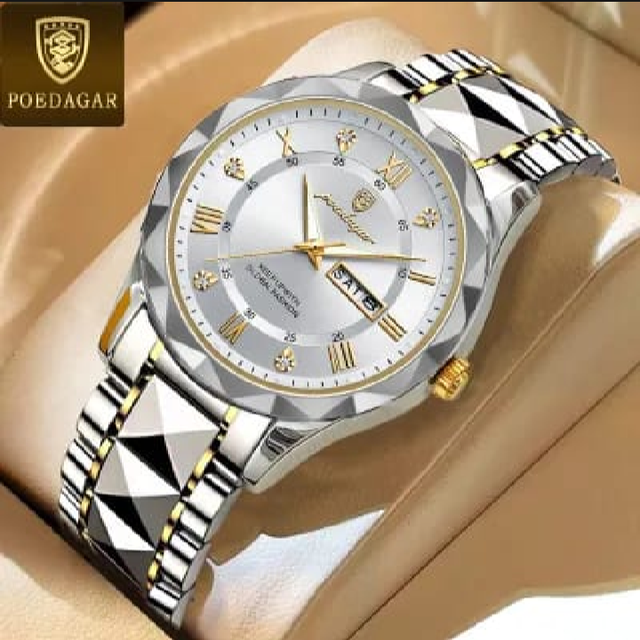 POEDAGAR 615 Quartz Stainless Steel Watch For Men