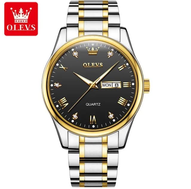 "Olevs 5563 Stainless Steel Analog Wrist Watch For Men