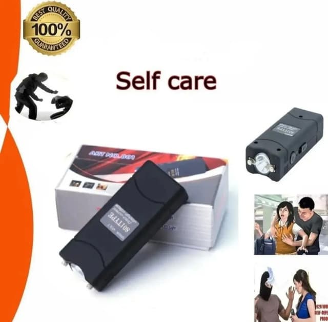 Self Defence Electric Shock And LED Flashlight With Extra Carry Bag
